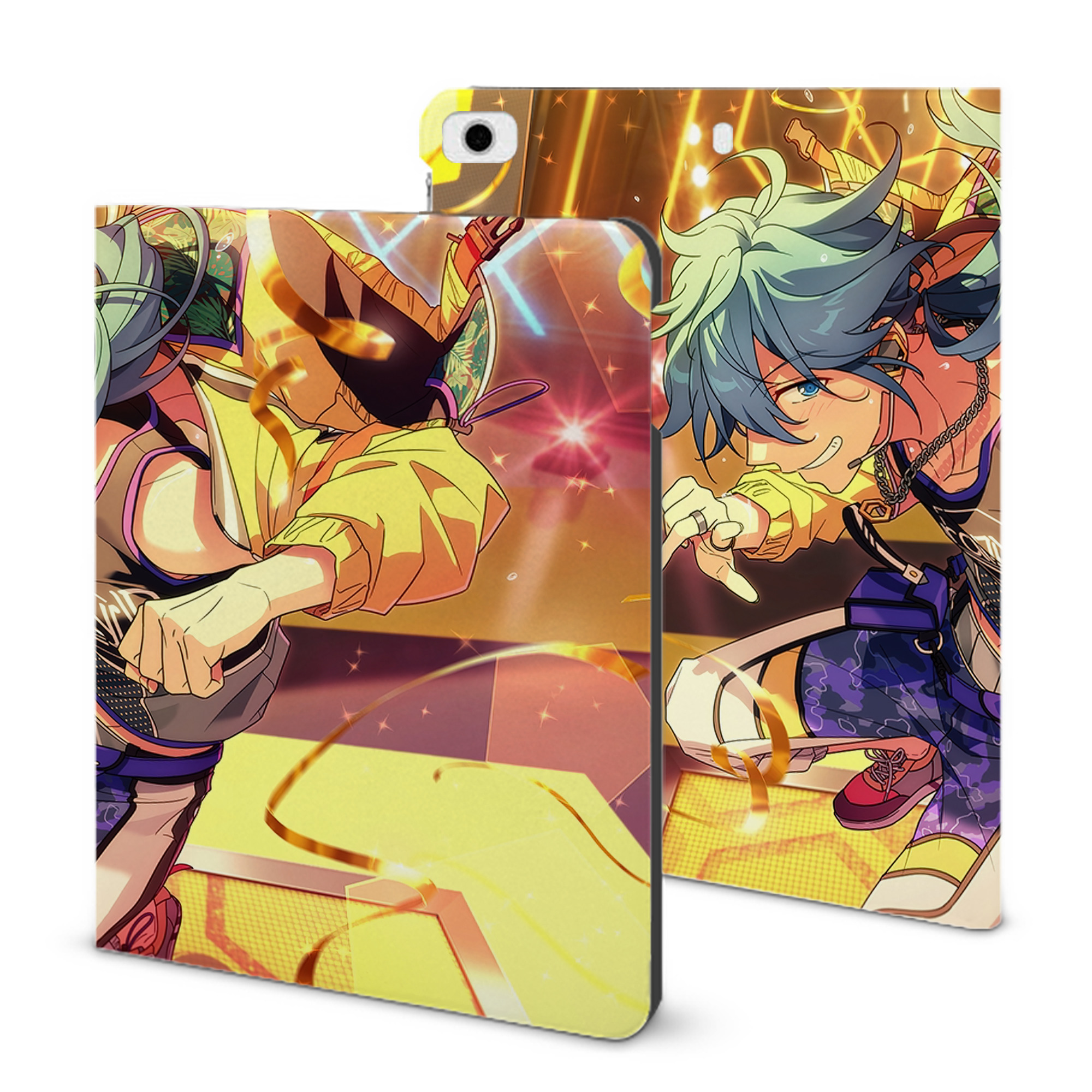 （画像用） あんさんぶるスターズ! Ensemble Stars IPad ケース ブック型 PUレザー TPU 耐衝撃 軽量 薄型 ペン収納なし 全面保護 IPad 各モデル対応